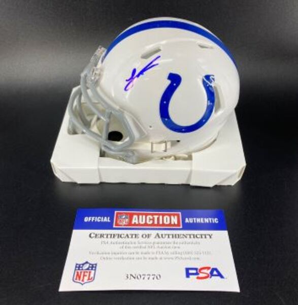 NFL - Colts Laitu Latu Signed Mini Helmet