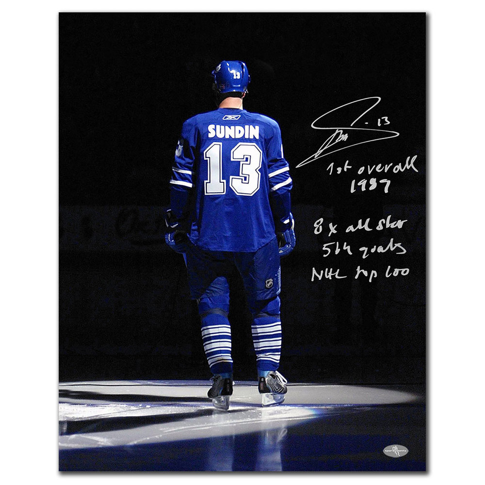 Mats Sundin Toronto Maple Leafs STATS Autographed 16x20 1/1 NHL Auctions