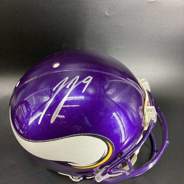 NFL - Vikings JJ McCarthy Signed Throwback Authentic Proline Helmet