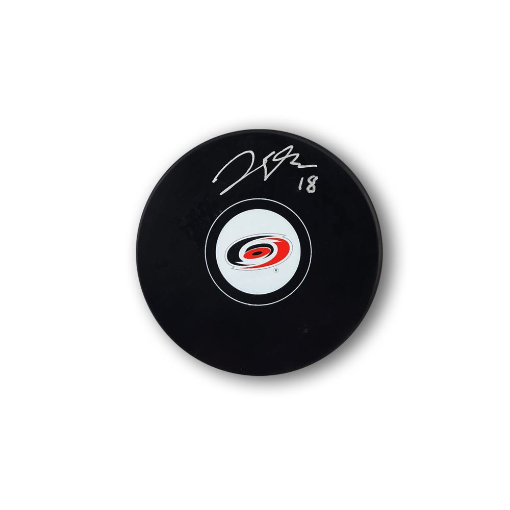 Jack Drury Autographed Carolina Hurricanes Hockey Puck