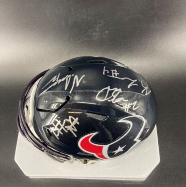 NFL - Texans Multi Signed Mid Size Helmet Signed by Nico Collins, Azeez ...