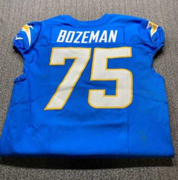 Sao Paulo Game - Chargers Bradley Bozeman Game Worn Jersey (9/05/2025) S...