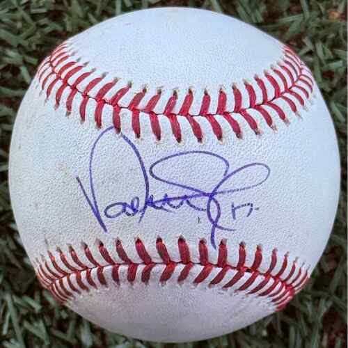 Photo of Autographed Game-Used Baseball: Nathan Eovaldi Texas Rangers Strikeout of Freddie Freeman (MLB AUTHENTICATED)