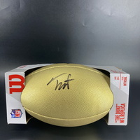 NFL - Broncos Troy Franklin Signed Gold Composite Football