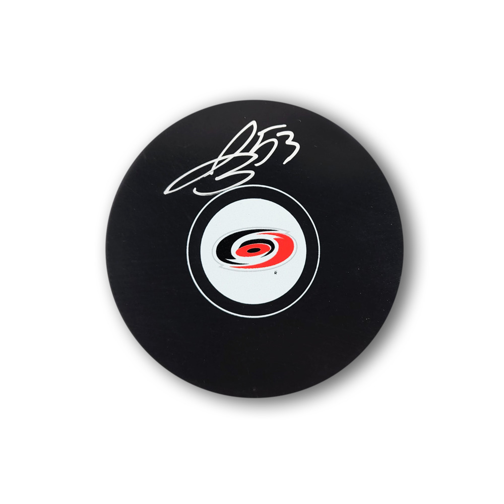 Jackson Blake Autographed Carolina Hurricanes Hockey Puck
