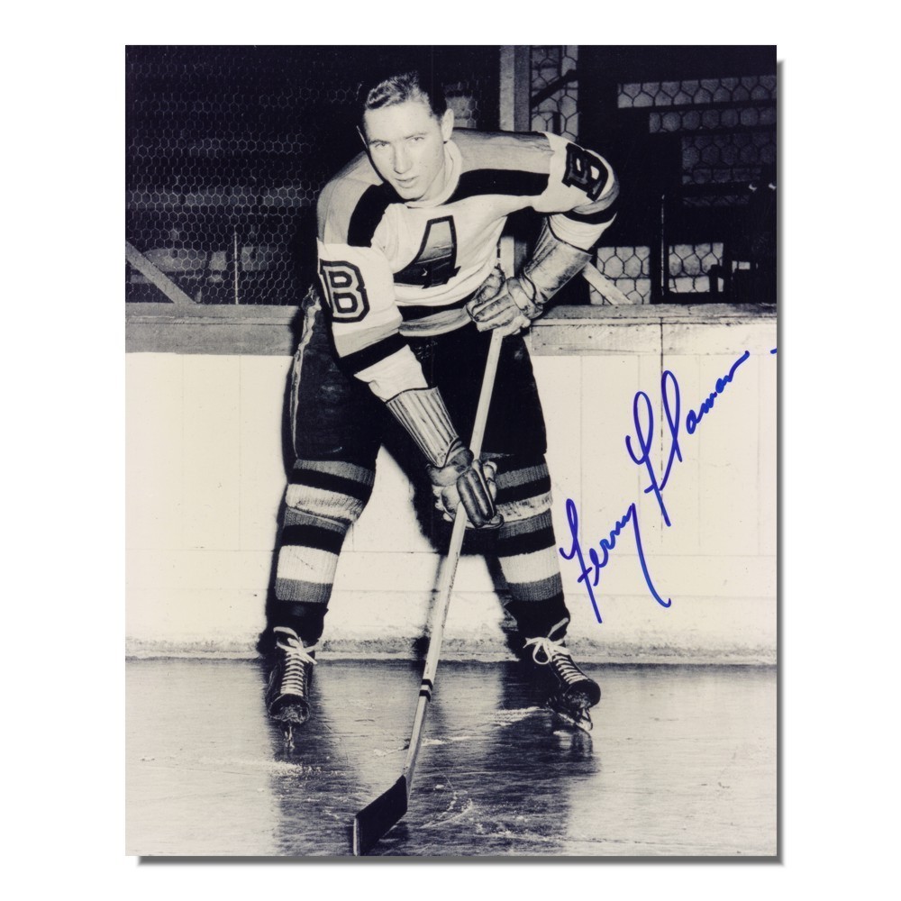 Fernie Flaman (deceased) Auotgraphed Bostons Bruins 8x10 Photo