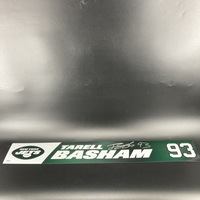 Jets - Terrell Basham Signed Locker Name Plate
