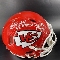 HOF - Chiefs Tony Gonzalez and Bobby Bell Signed Authentic Speed Helmet