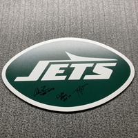 HOF - Jets Fat Head Foam Core Cut Out Signed by Darrelle Revis, Ty Law a...