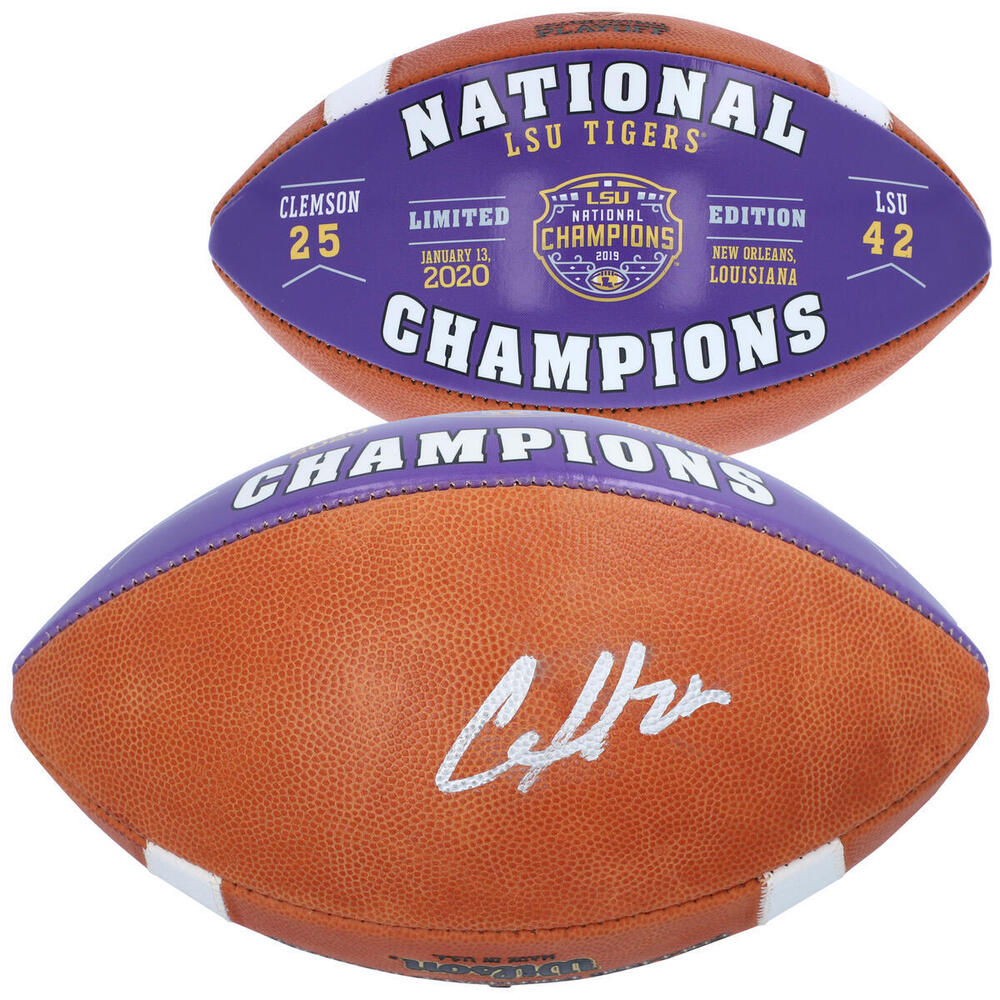 Clyde Edwards-Helaire LSU Tigers Autographed Wilson 2019 College Playoff National Champions Football