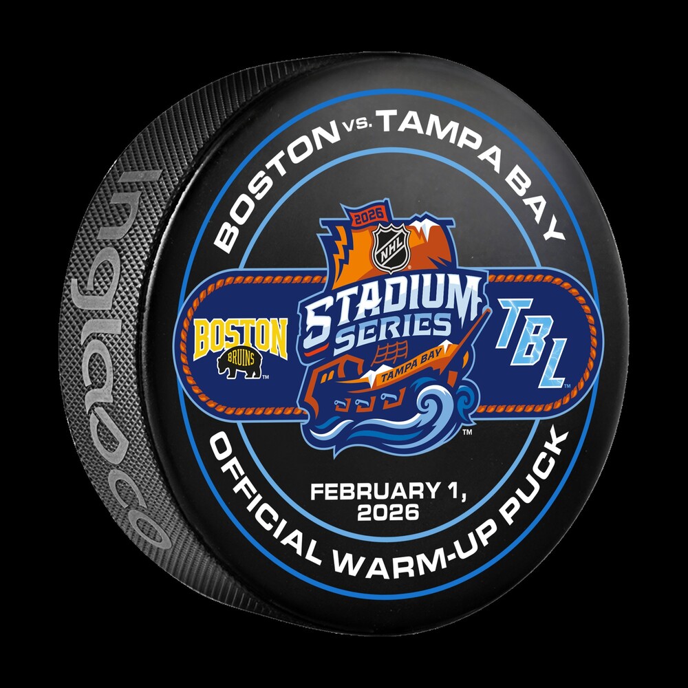 Practice-Used Warm-Up Puck from the 2026 NHL Stadium Series Between the Tampa Bay Lightning and Boston Bruins on February 1, 2026