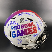 NFL - Replica Pro Bowl Games Speed Helmet Signed by Over 15 Players incl...