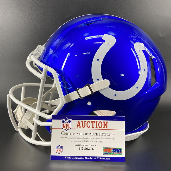 NFL - Colts Alec Pierce signed flash helmet