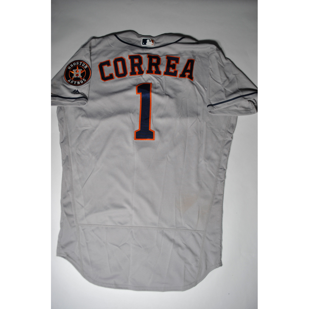 2019 Mexico Series - Astros Game Used Road Gray Jersey - Carlos
