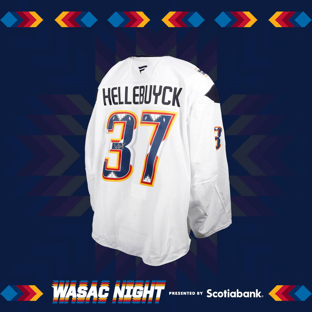 Connor Hellebuyck #37 Team Issued Limited Edition Autographed WASAC Jersey