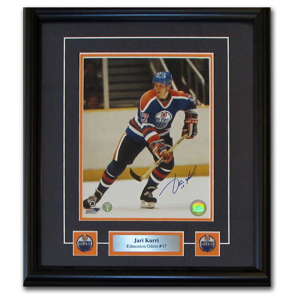Jari Kurri Autographed Edmonton Oilers Framed 8X10 Photo NHL Auctions