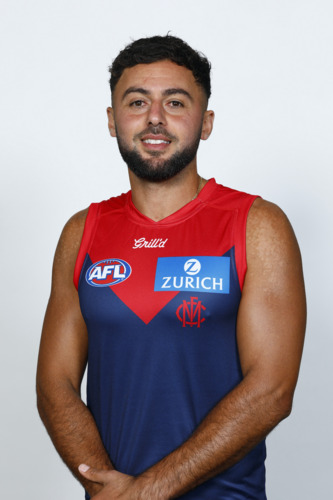 Photo of 2025 Melbourne Demons Retro Gather Round Blue Guernsey - Christian Salem #3