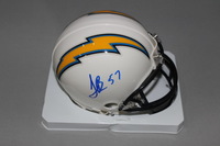 Chargers - Jatavis Brown signed Chargers mini helmet (smudged Signature)