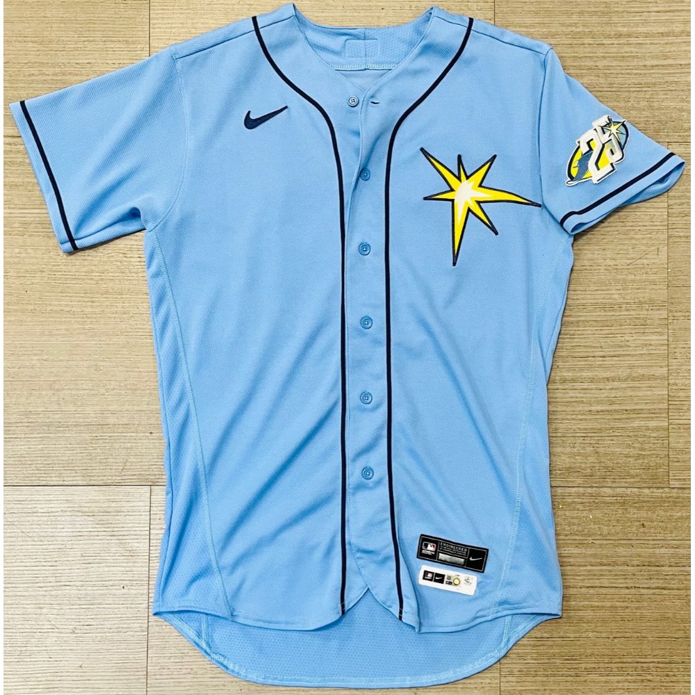 Game Used 25th Anniversary Burst Jersey Shane McClanahan 2 W, 13.0