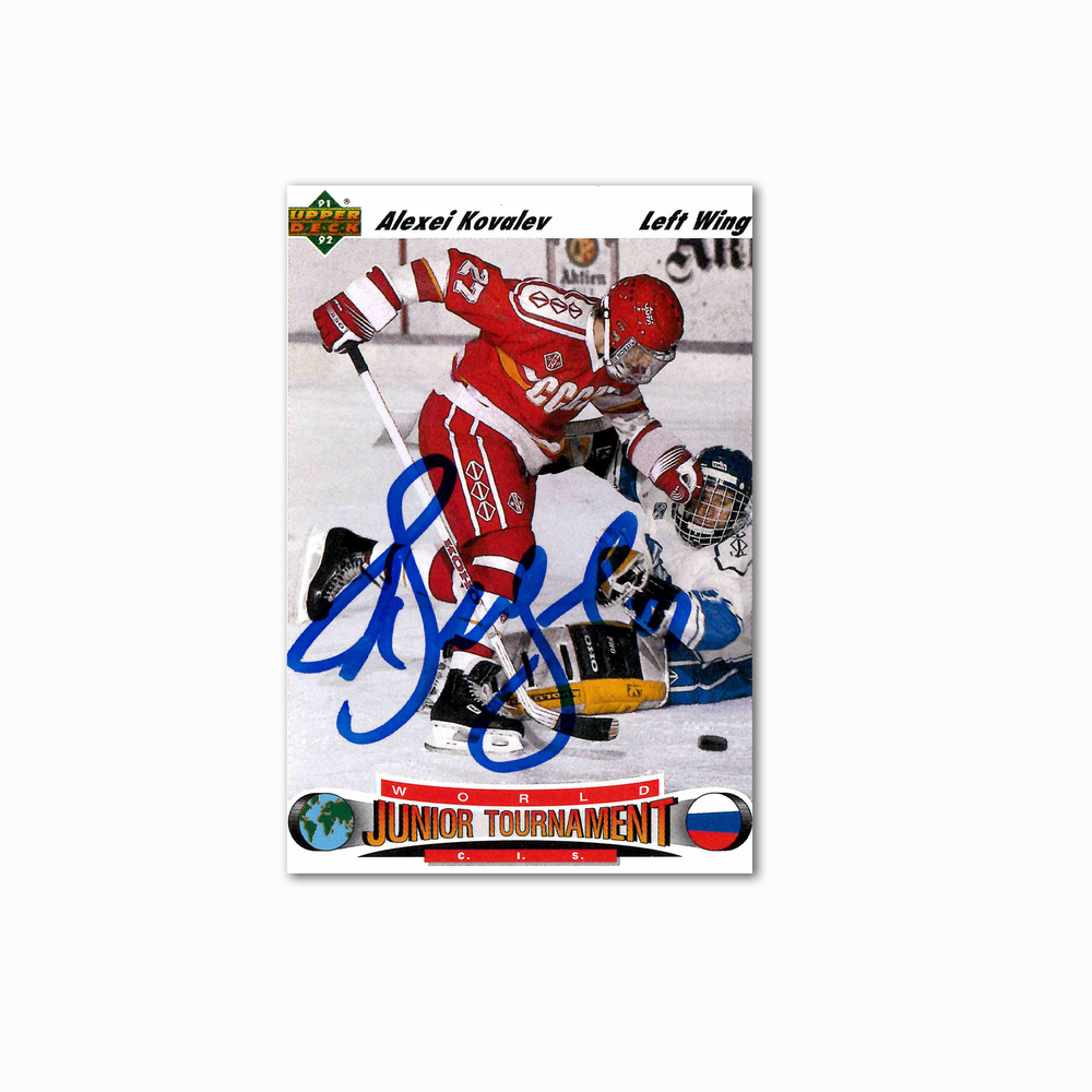 Alexei Kovalev Autographed 1991-92 Upper Deck #655 RC Rookie Card