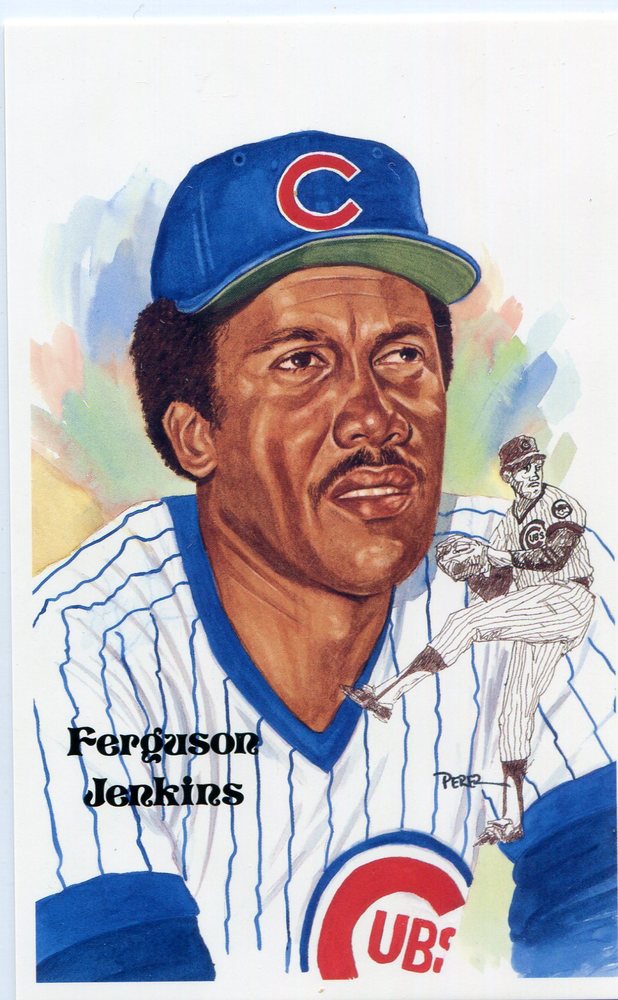 1980-02 Perez-Steele Hall of Fame Postcards #208 Ferguson Jenkins -- HOF Class of 1991