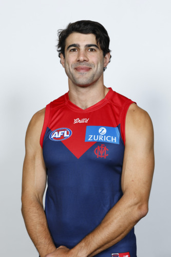 Photo of 2025 Melbourne Demons Retro Gather Round Blue Guernsey - Christian Petracca #5