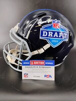 NFL - Commanders Jayden Daniels Signed Replica Helmet With 2024 Draft Logo
