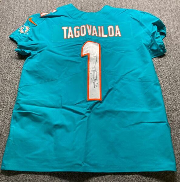 NFL - Dolphins Tua Tagovailoa Signed Authentic Jersey Size 48
