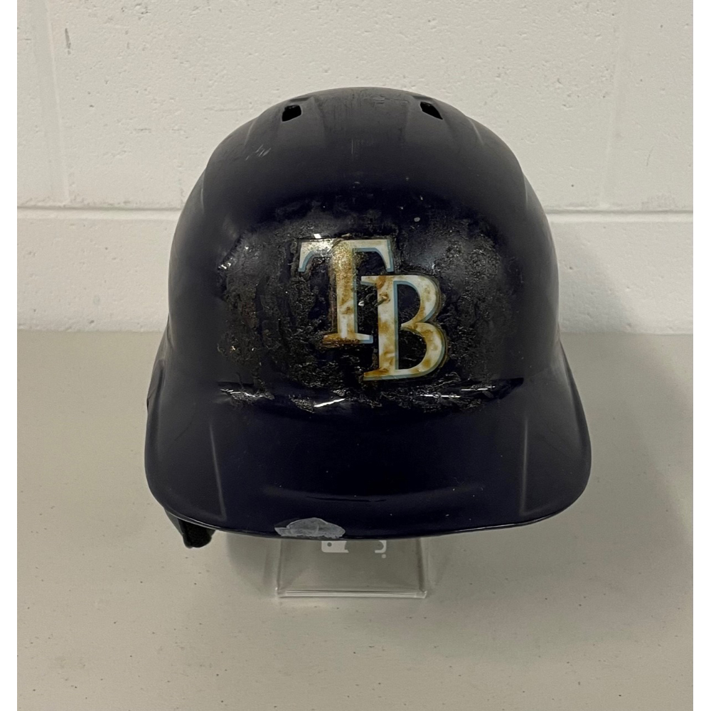 Game Used TB Opening Day & Home Run Helmet Brandon Lowe 3 Games