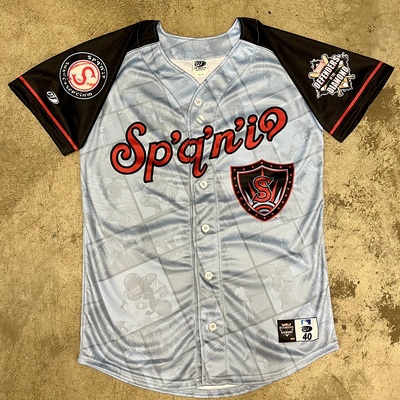 #35 Luis Amoroso (Size XL) Game Used & Autographed Spokane Indians Marvel Jersey