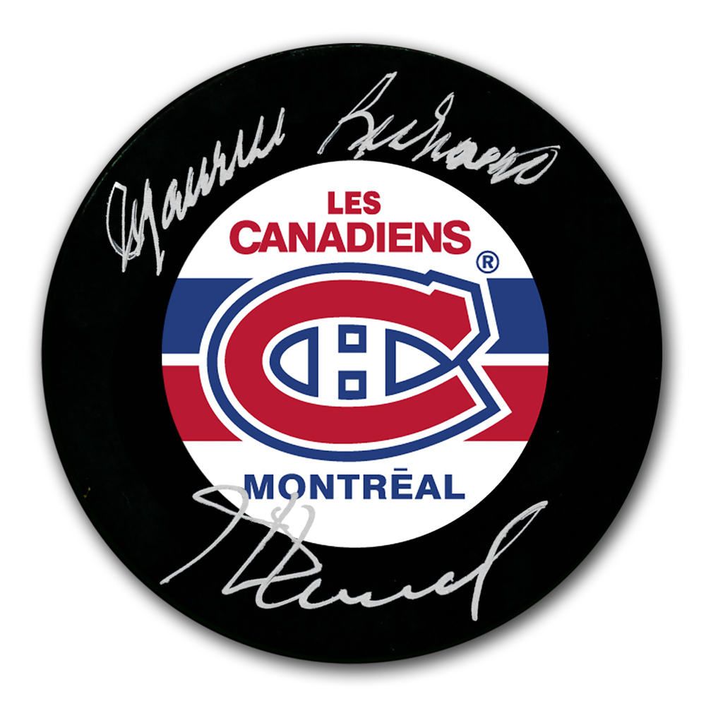 Maurice Richard & Henri Richard Montreal Canadiens Autographed Puck