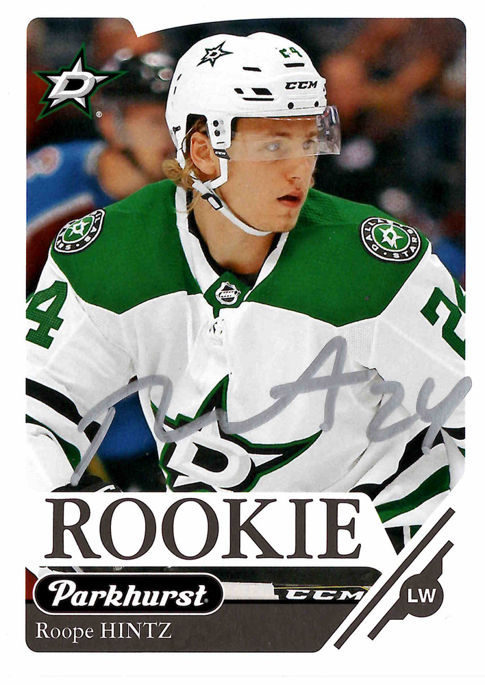 Roope Hintz Autographed 2018-19 Parkhurst #358 Dallas Stars Hockey Card