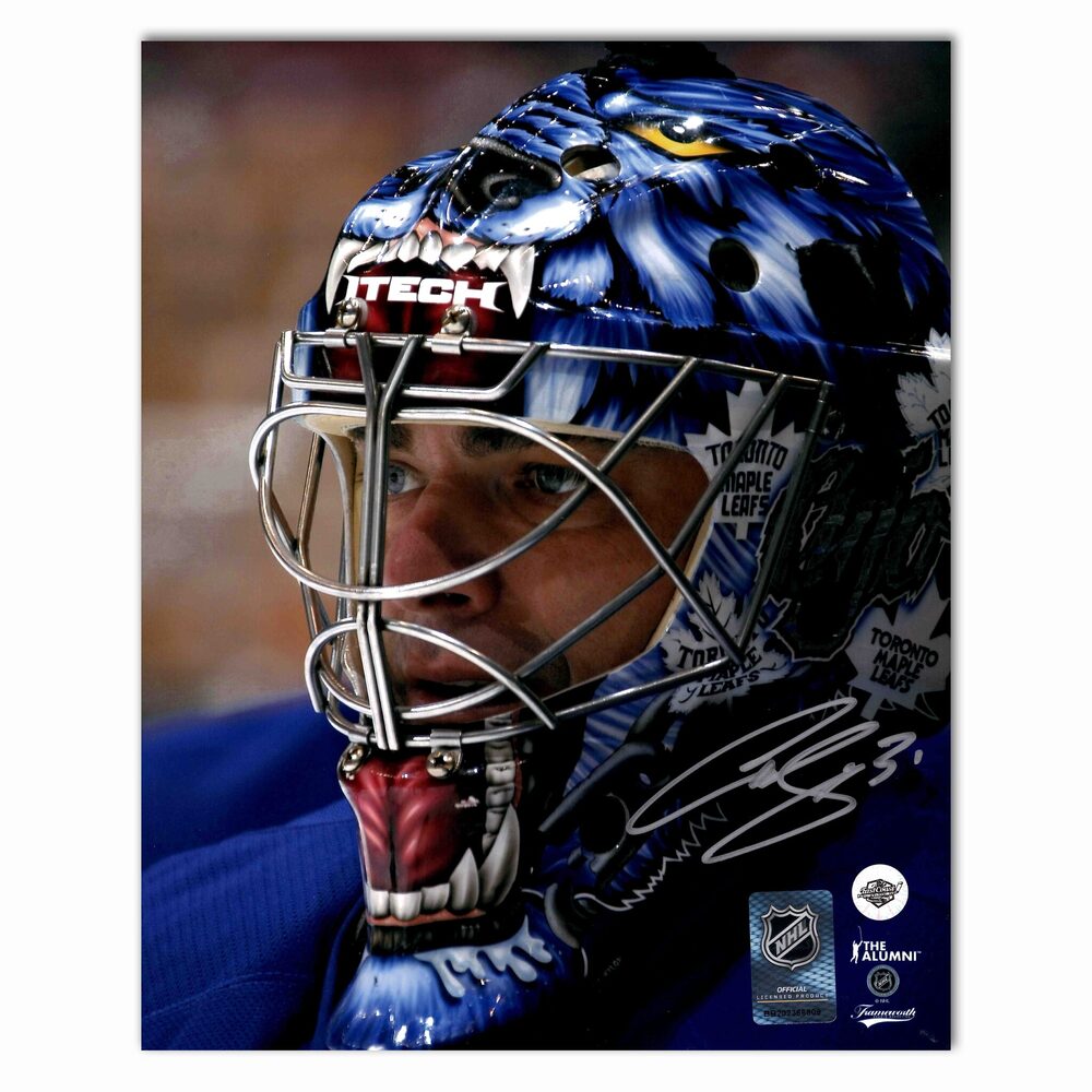 Curtis Joseph Autographed Toronto Maple Leafs Close Up 8x10 Photo