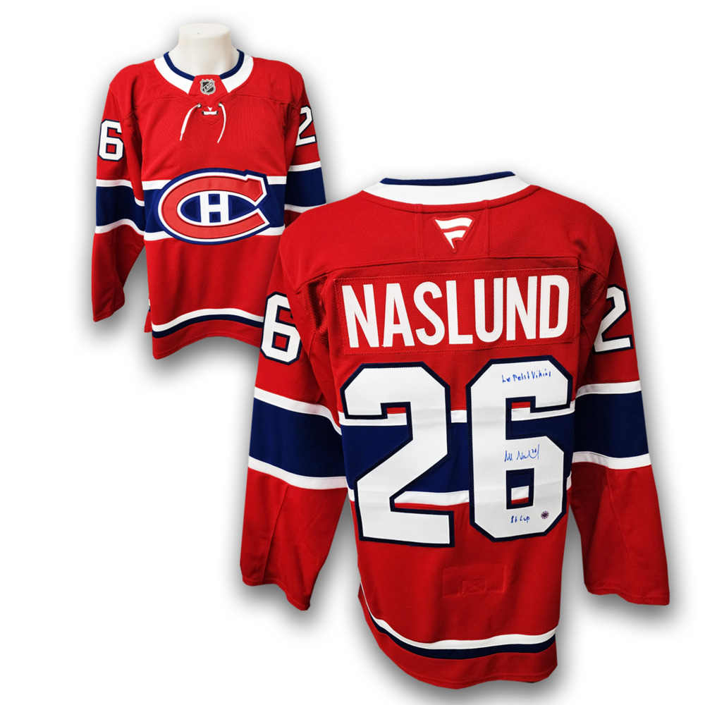 Mats Naslund Autographed Montreal Canadiens Fanatics Premium Jersey Inscribed