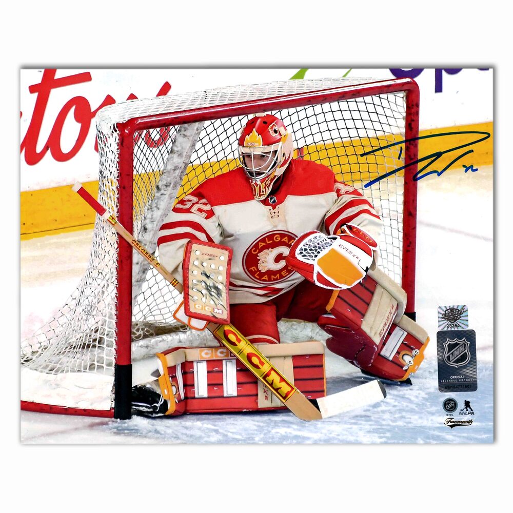 Dustin Wolf Autographed Calgary Flames Winter Classic 8x10 Photo
