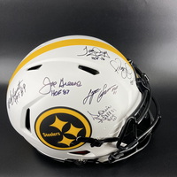 HOF - Steelers Multi Signed Authentic Lunar Eclipse Speed Helmet Signed ...