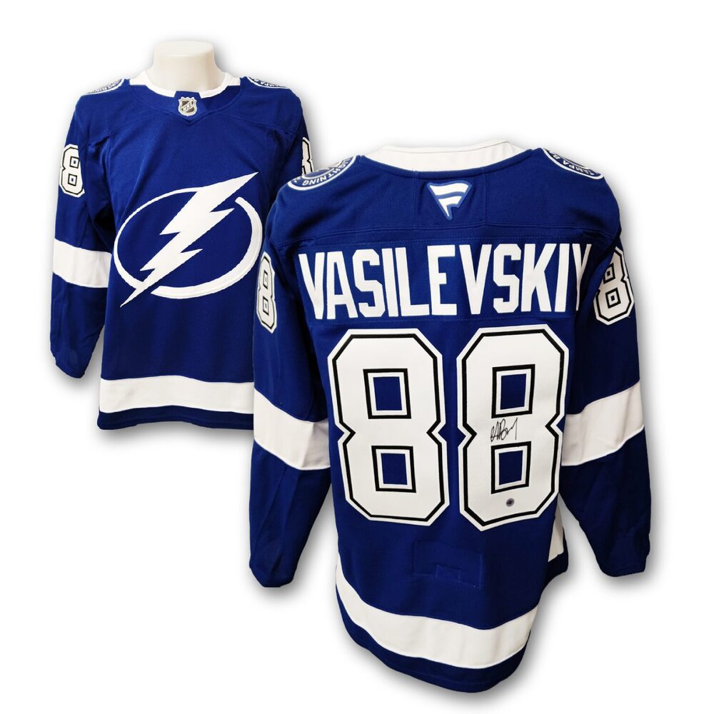 Andrei Vasilevskiy Autographed Tampa Bay Lightning Home Fanatics Premium Jersey