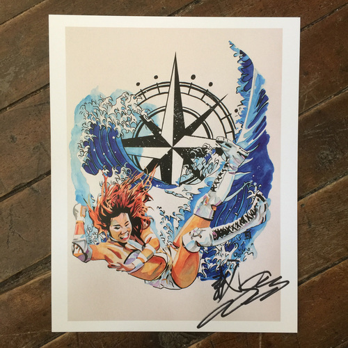 Kairi Sane SIGNED 11 x 14 Rob Schamberger Print