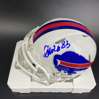 HOF - Bills Andre Reed Signed Mini Helmet with HOF 14 Inscription