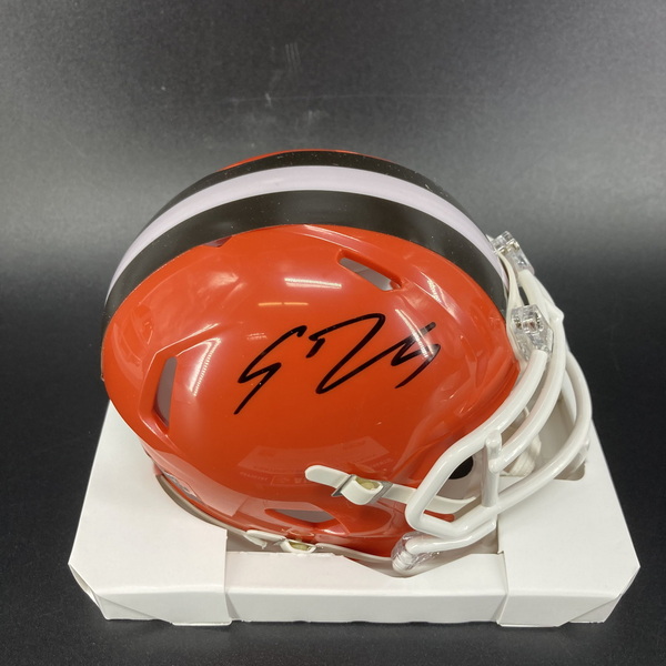NFL - Browns Shedeur Sanders Signed Mini Helmet