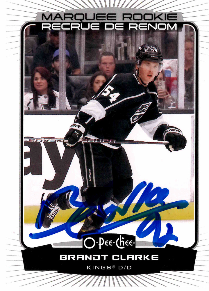 Brandt Clarke Autographed 2022-23 O-Pee-Chee #598 NHL Hockey Card