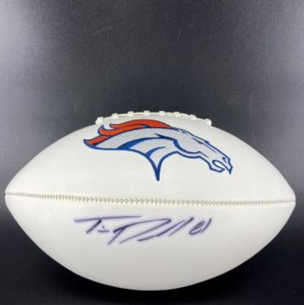 Broncos - Tim Patrick Signed Super Bowl 50 Commemorative Panel Ball