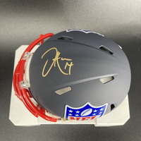 NFL - Saints Jake Haener signed shield mini helmet