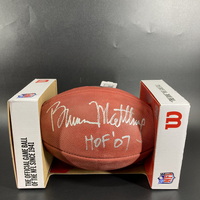 HOF - Titans Bruce Matthews Signed Authentic Football with HOF 07 Inscri...
