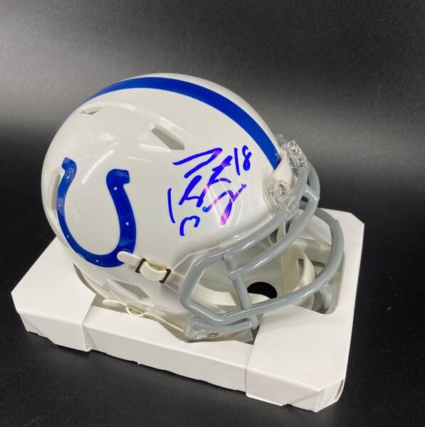 NFL - Colts Peyton Manning Signed Mini Helmet