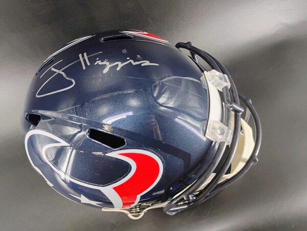 NFL - Texans Jayden Higgins Signed Replica Speed Helmet