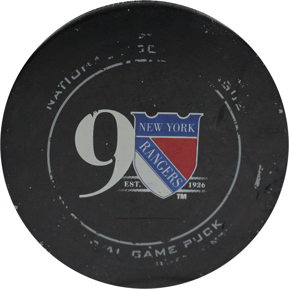 New York Rangers v Canucks 11/8/2016 Game Used Goal Puck (Goal By Burrows)