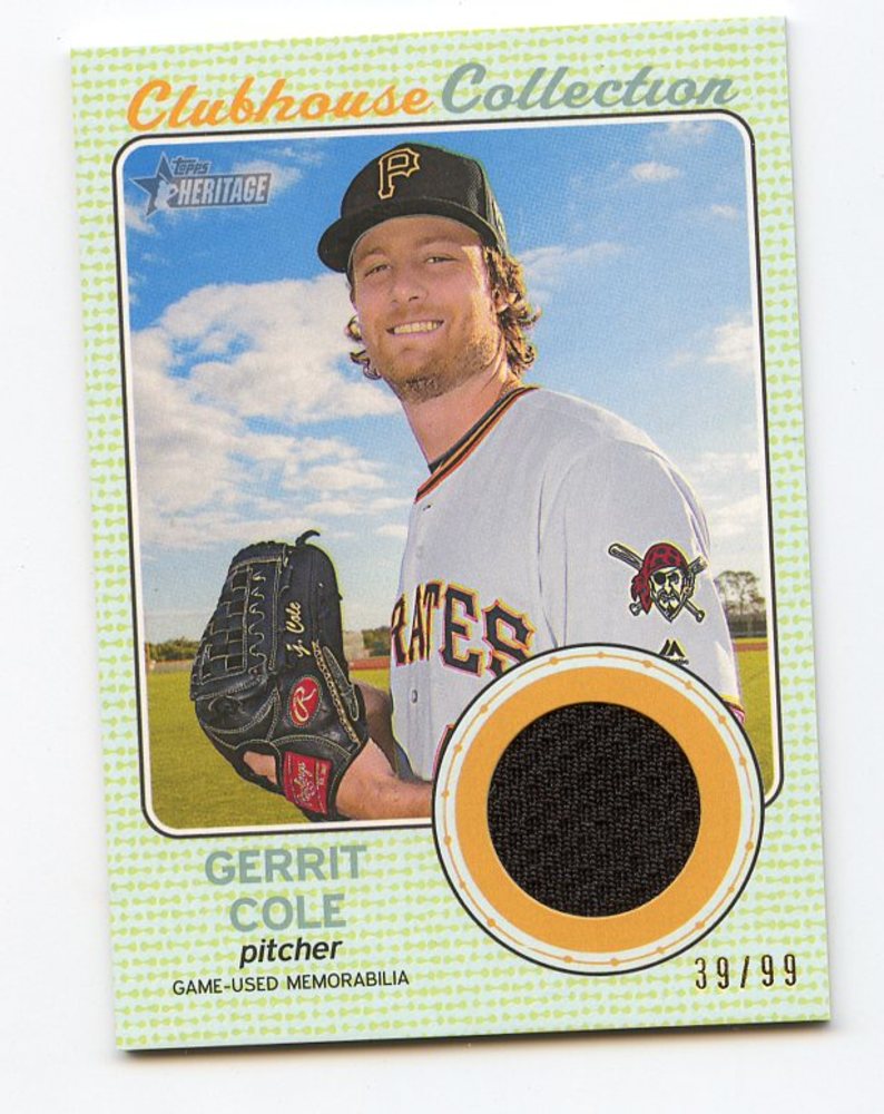 2017 Topps Heritage Clubhouse Collection Relics Gold #CCRGC Gerrit Cole