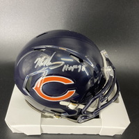 HOF - Bears Mike Singletary Signed Mini Helmet with HOF 98 Inscription