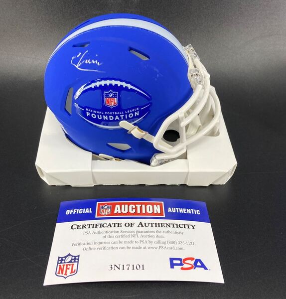 HOF - Oilers Elvin Bethea Signed NFL Foundation Mini Helmet